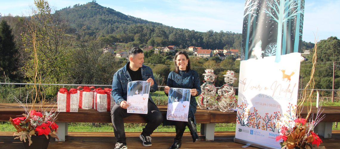 Manu Lourenzo e Rosana Comesaña presentando o Nadal